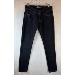 Levis 524 Black Gray Too Super Low Rise Stretch Denim size 5